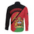 Personalised Malawi Long Sleeve Button Shirt Coat Of Arms - Flag Style