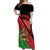 Personalised Malawi Off Shoulder Maxi Dress Coat Of Arms - Flag Style - Wonder Print Shop