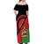 Personalised Malawi Off Shoulder Maxi Dress Coat Of Arms - Flag Style - Wonder Print Shop