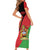 Personalised Malawi Short Sleeve Bodycon Dress Coat Of Arms - Flag Style - Wonder Print Shop