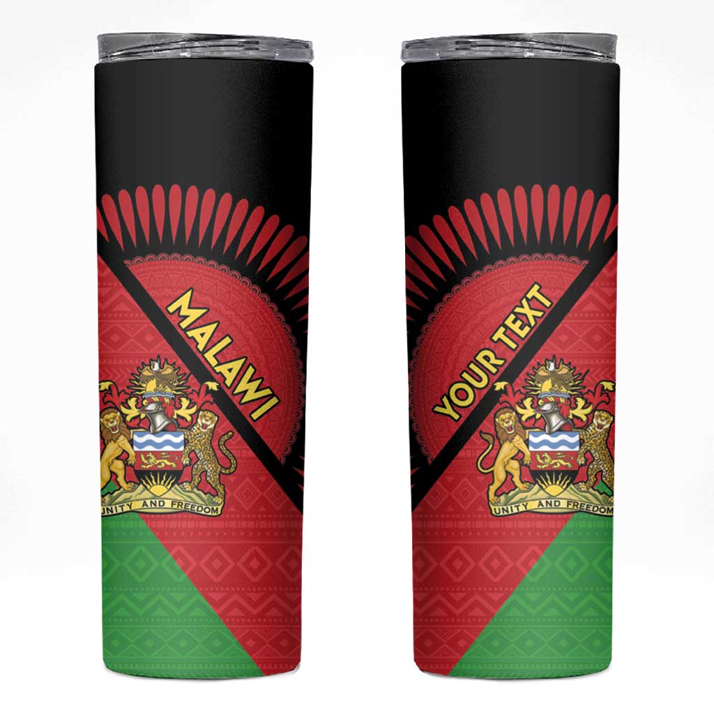 Personalised Malawi Skinny Tumbler Coat Of Arms - Flag Style - Wonder Print Shop