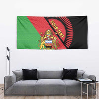 Malawi personalized tapestry wall hanging with coat of arms crest and 'Your Text' text