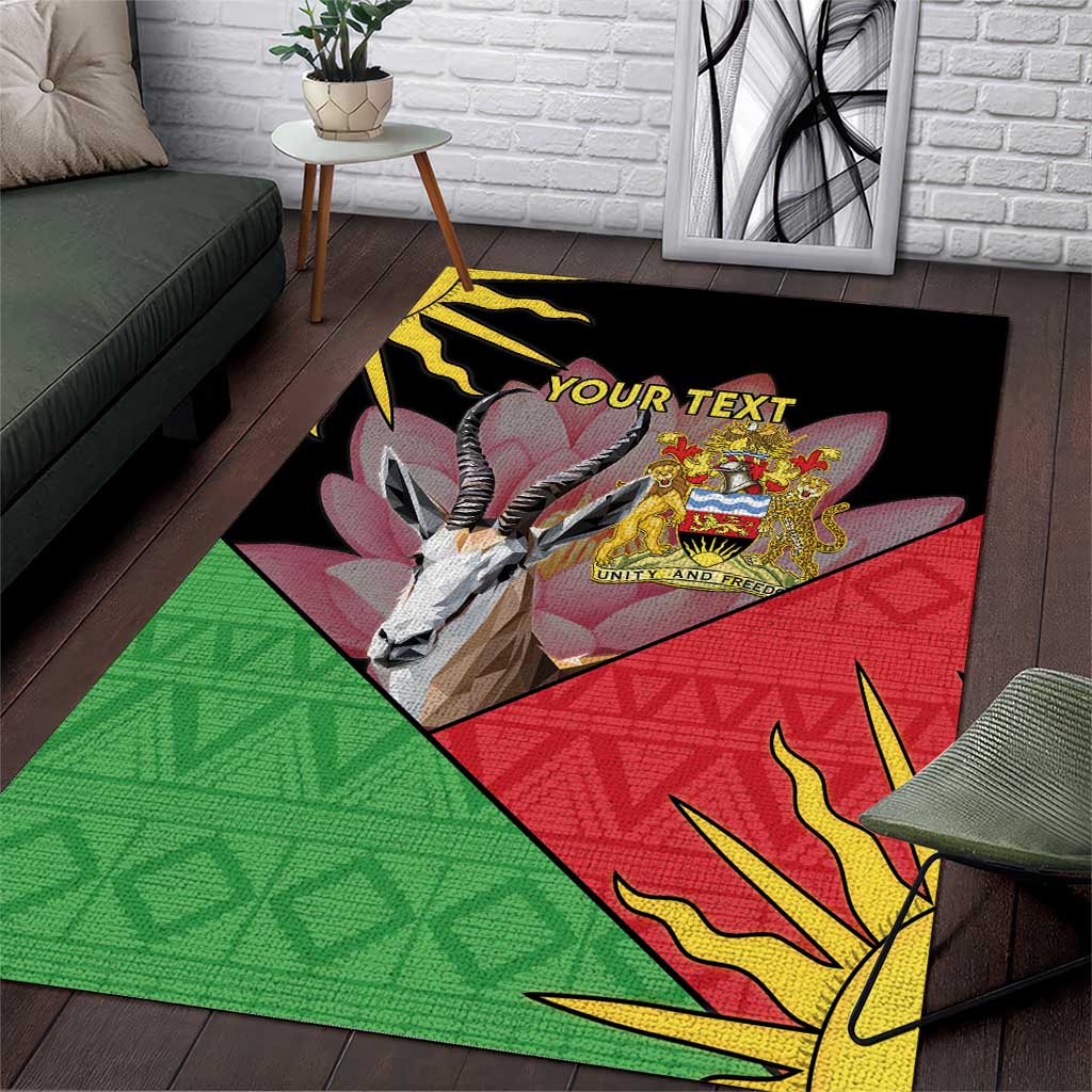 Personalised Malawi Thomsons Gazelle Area Rug Lotus - African Pattern - Wonder Print Shop