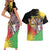 Personalised Malawi Thomsons Gazelle Couples Matching Short Sleeve Bodycon Dress and Hawaiian Shirt Lotus - African Pattern