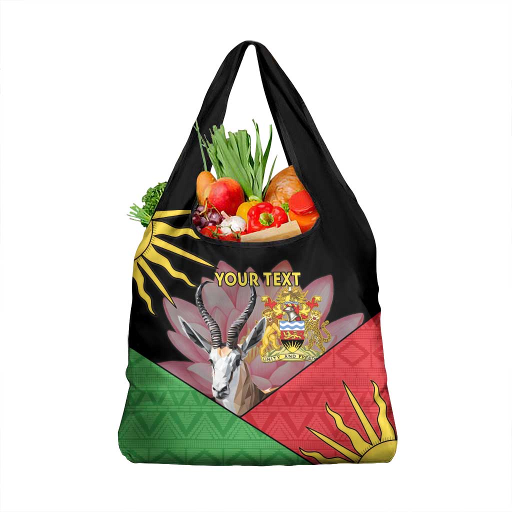 Personalised Malawi Thomsons Gazelle Grocery Bag Lotus - African Pattern