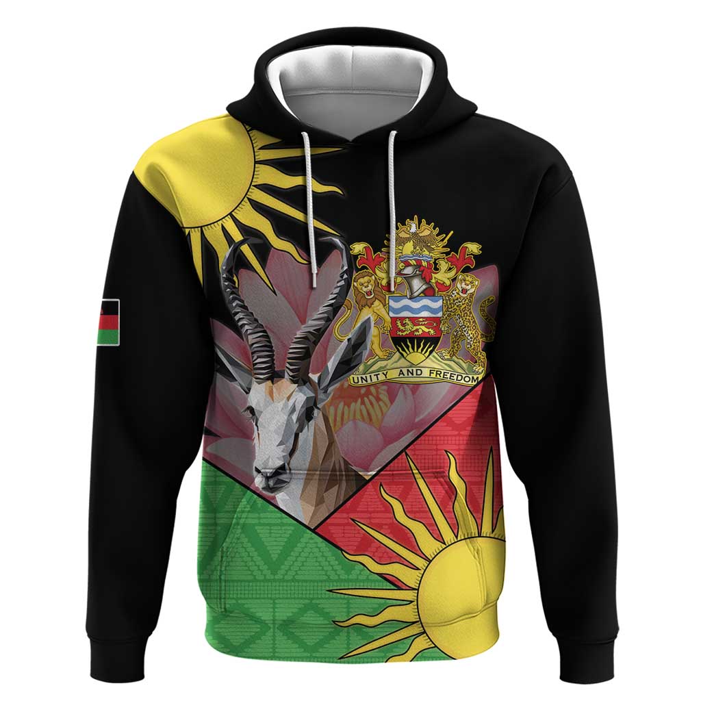 Personalised Malawi Thomsons Gazelle Hoodie Lotus - African Pattern - Wonder Print Shop