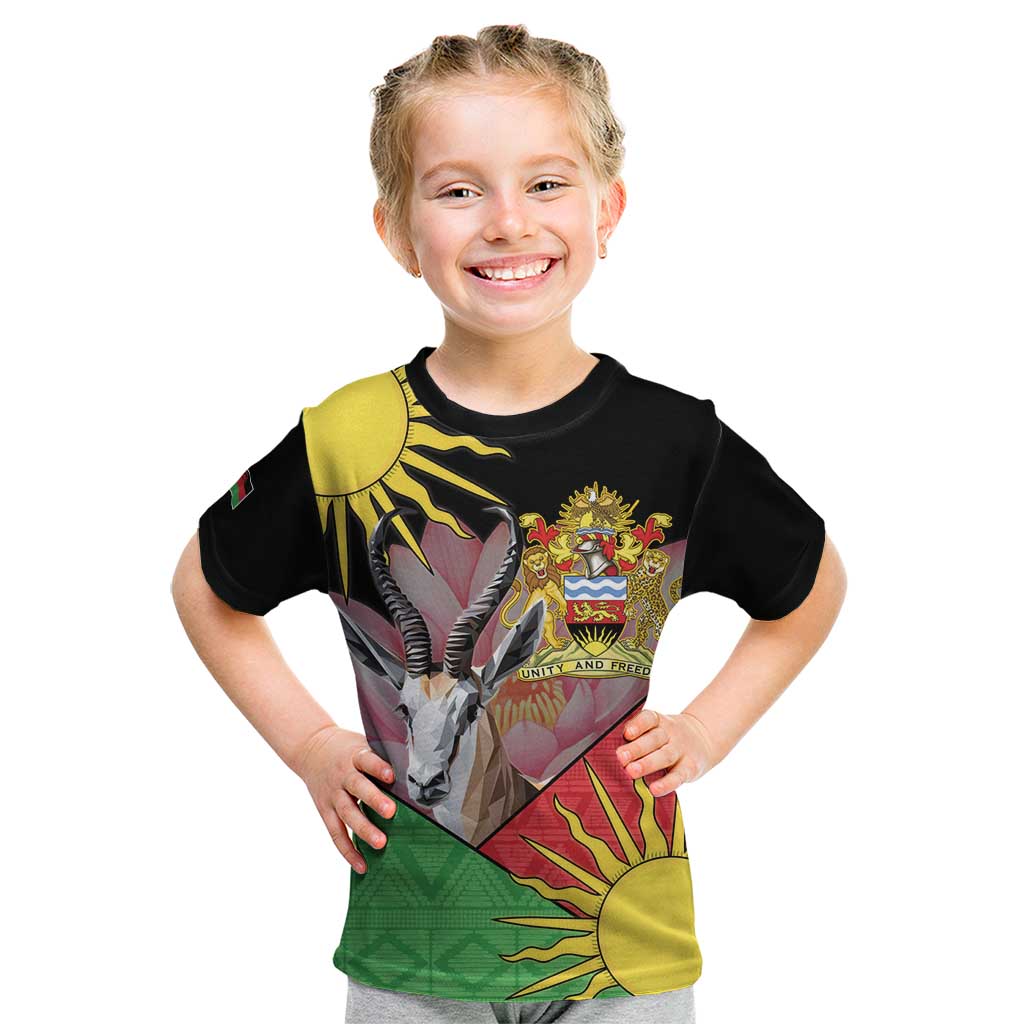 Personalised Malawi Thomsons Gazelle Kid T Shirt Lotus - African Pattern - Wonder Print Shop