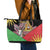 Personalised Malawi Thomsons Gazelle Leather Tote Bag Lotus - African Pattern