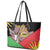 Personalised Malawi Thomsons Gazelle Leather Tote Bag Lotus - African Pattern