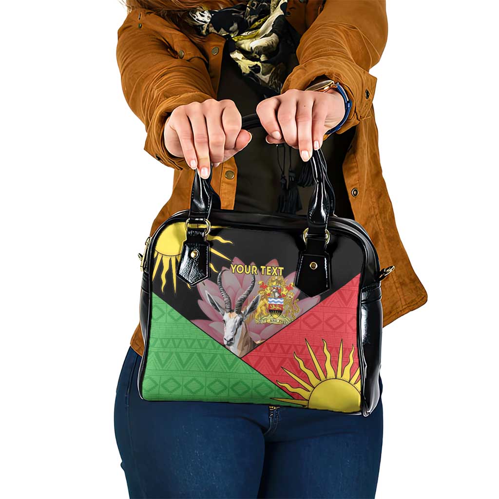 Personalised Malawi Thomsons Gazelle Shoulder Handbag Lotus - African Pattern - Wonder Print Shop