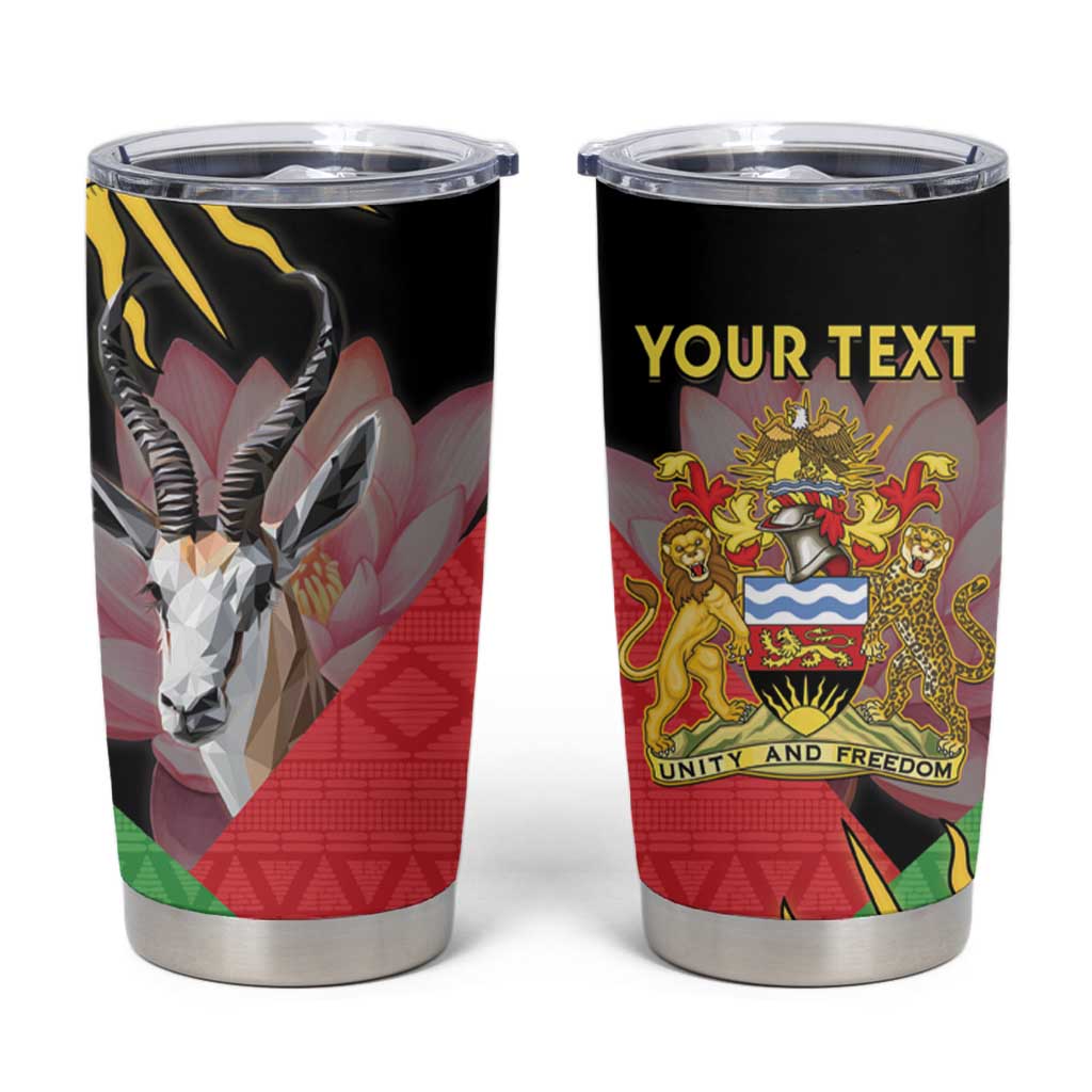 Personalised Malawi Thomsons Gazelle Tumbler Cup Lotus - African Pattern - Wonder Print Shop