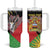 Personalised Malawi Thomsons Gazelle Tumbler With Handle Lotus - African Pattern - Wonder Print Shop