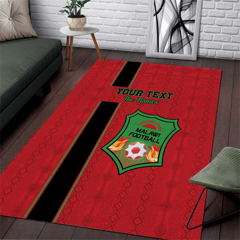 Custom Malawi Football Area Rug Go Flames - Wonder Print Shop