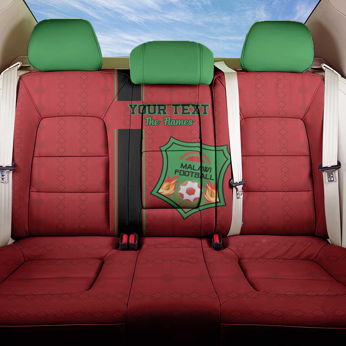 Custom Malawi Football Back Car Seat Cover Go Flames - Wonder Print Shop