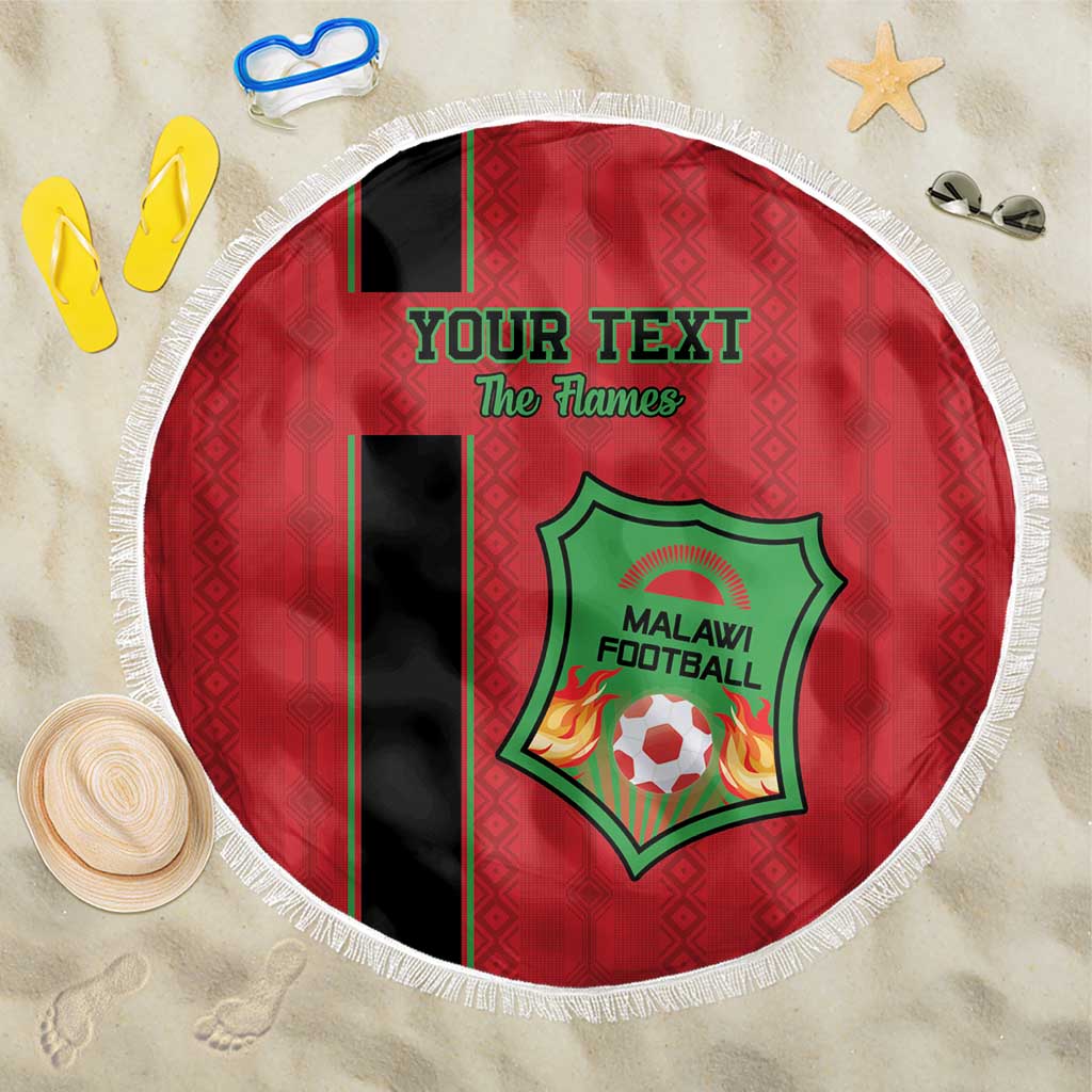 Custom Malawi Football Beach Blanket Go Flames - Wonder Print Shop