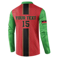 Red and green football sweatshirt back with 'YOUR TEXT' and large '15' print