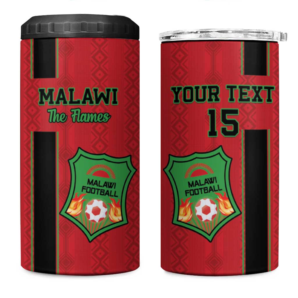 Custom Malawi Football 4 in 1 Can Cooler Tumbler Go Flames - Wonder Print Shop