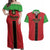 Custom Malawi Football Couples Matching Off Shoulder Maxi Dress and Hawaiian Shirt Go Flames