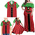 Custom Malawi Football Family Matching Off Shoulder Maxi Dress and Hawaiian Shirt Go Flames - Wonder Print Shop