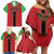 Custom Malawi Football Family Matching Off Shoulder Short Dress and Hawaiian Shirt Go Flames - Wonder Print Shop