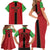 Custom Malawi Football Family Matching Short Sleeve Bodycon Dress and Hawaiian Shirt Go Flames - Wonder Print Shop