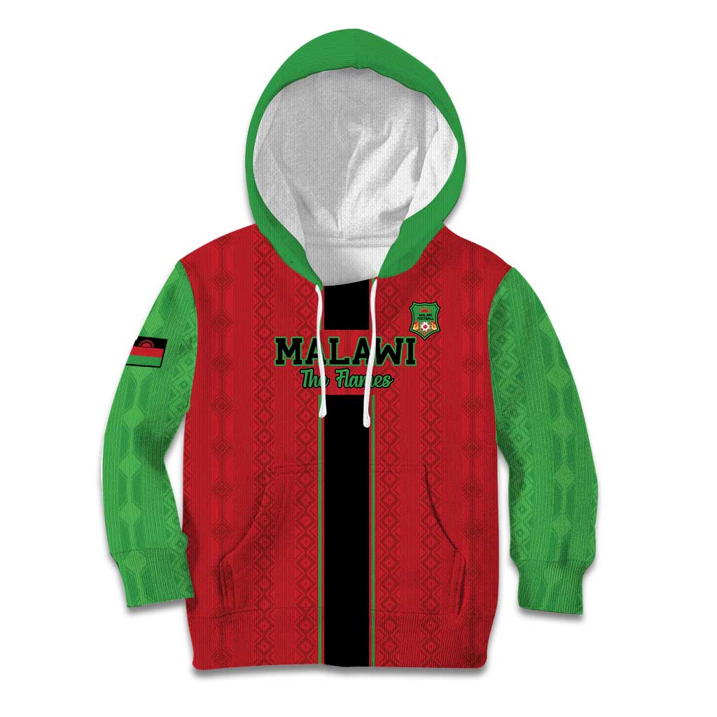 Custom Malawi Football Kid Hoodie Go Flames - Wonder Print Shop