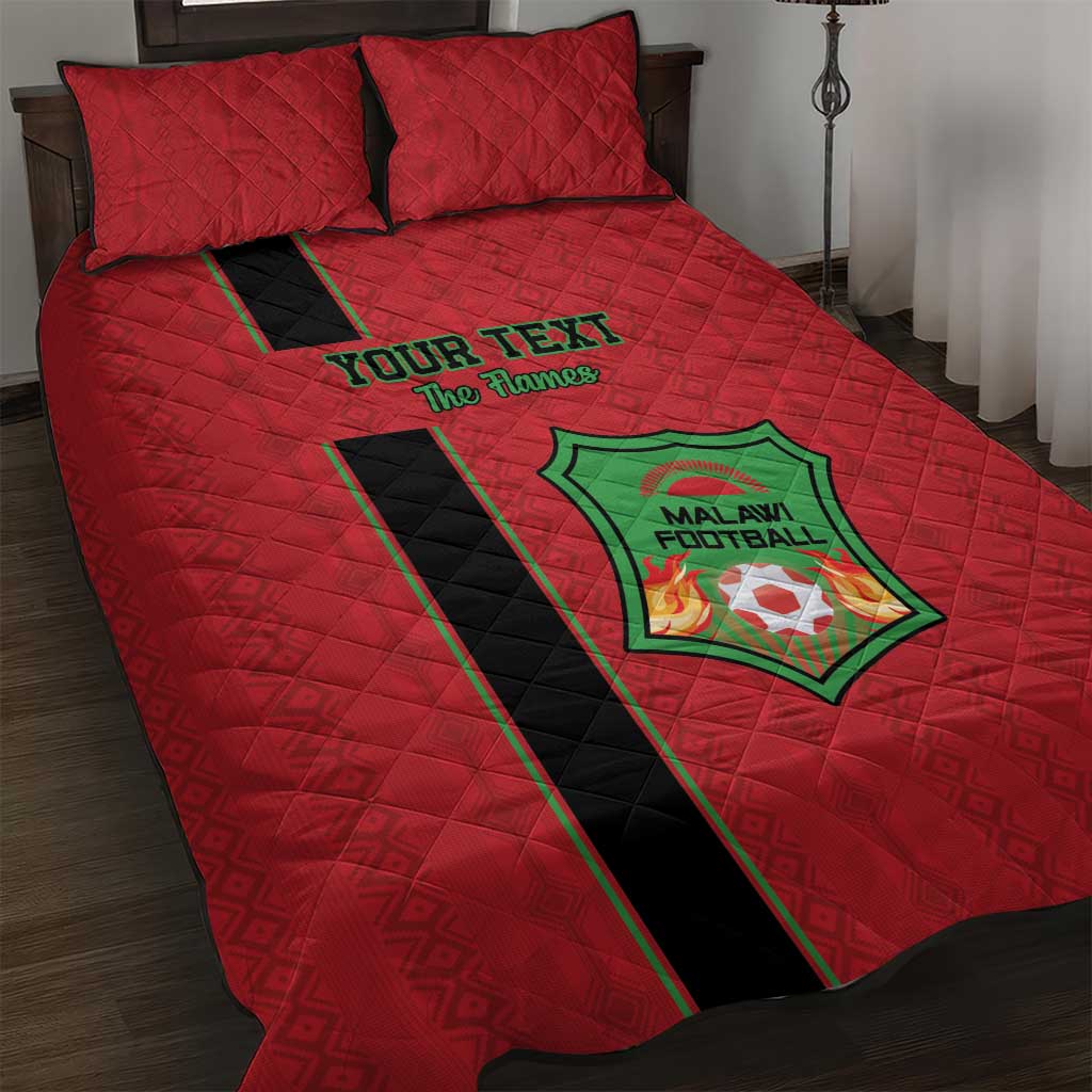 Custom Malawi Football Quilt Bed Set Go Flames - Wonder Print Shop