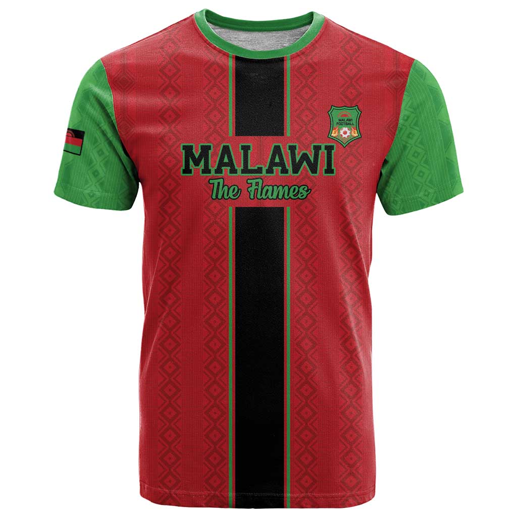 Custom Malawi Football T Shirt Go Flames - Wonder Print Shop