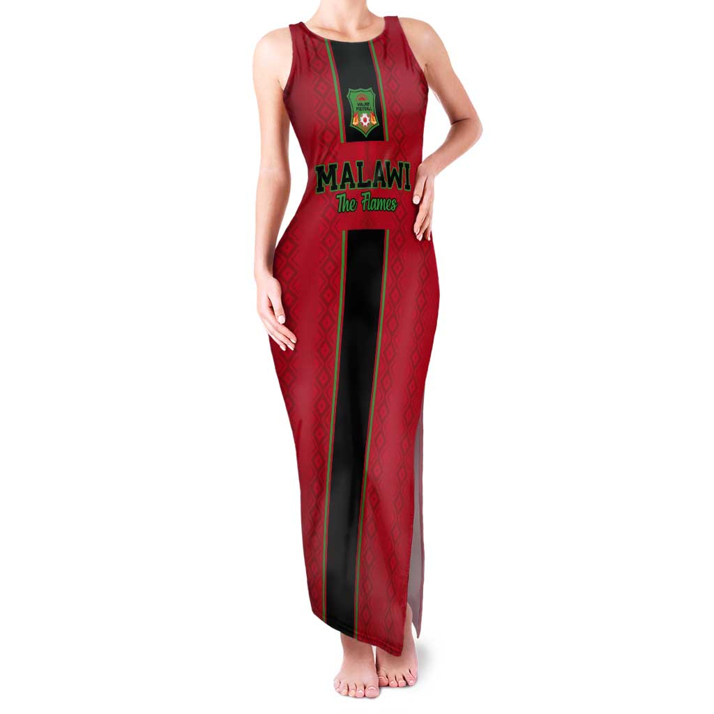 Custom Malawi Football Tank Maxi Dress Go Flames - Wonder Print Shop