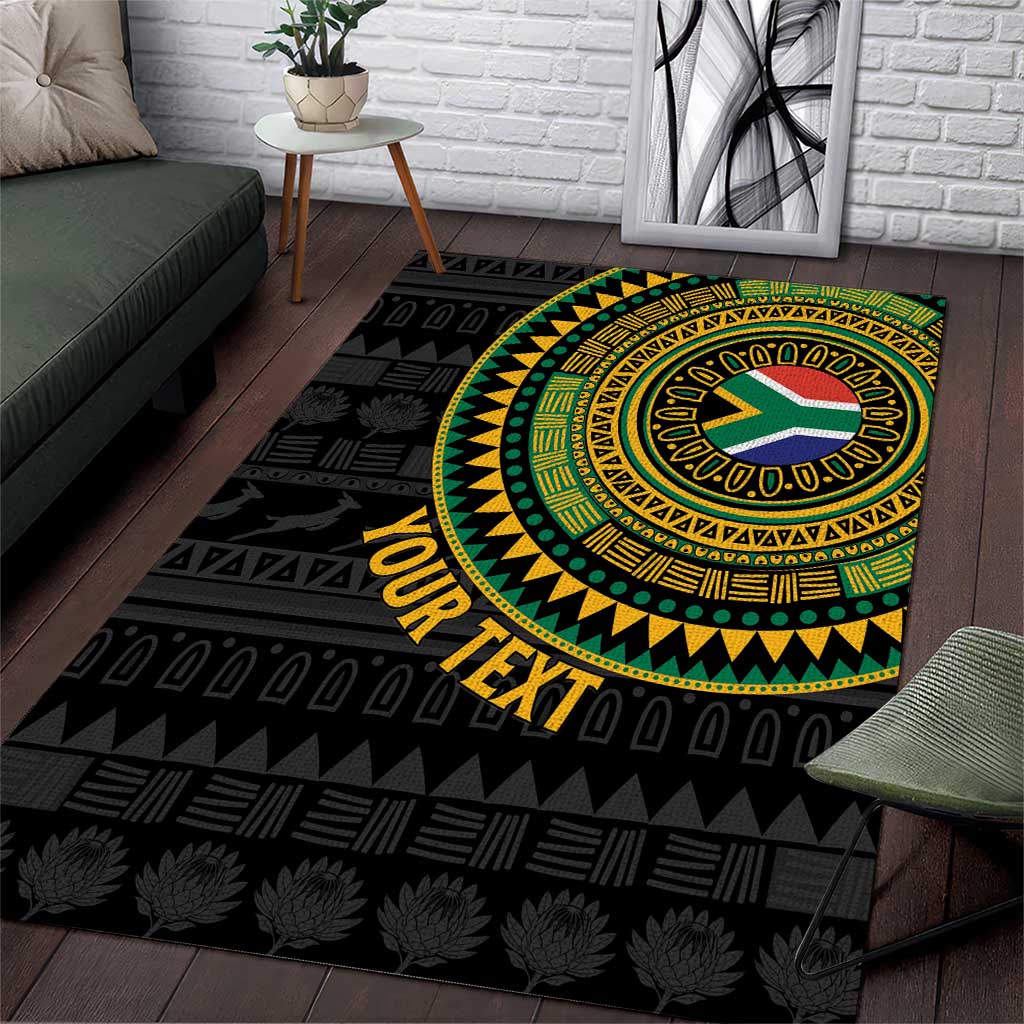 Personalised South Africa Area Rug African Tribal Pattern