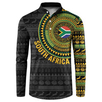 Personalised South Africa Button Sweatshirt African Tribal Pattern