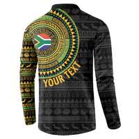 Personalised South Africa Button Sweatshirt African Tribal Pattern