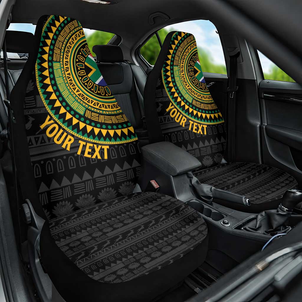 Personalised South Africa Car Seat Cover African Tribal Pattern