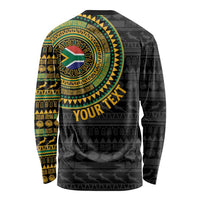 Personalised South Africa Long Sleeve Shirt African Tribal Pattern