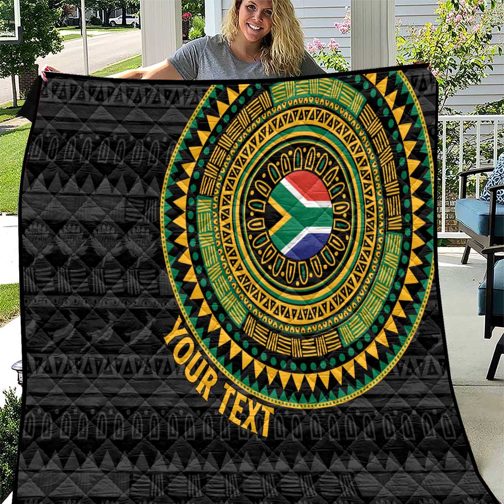 Personalised South Africa Quilt African Tribal Pattern