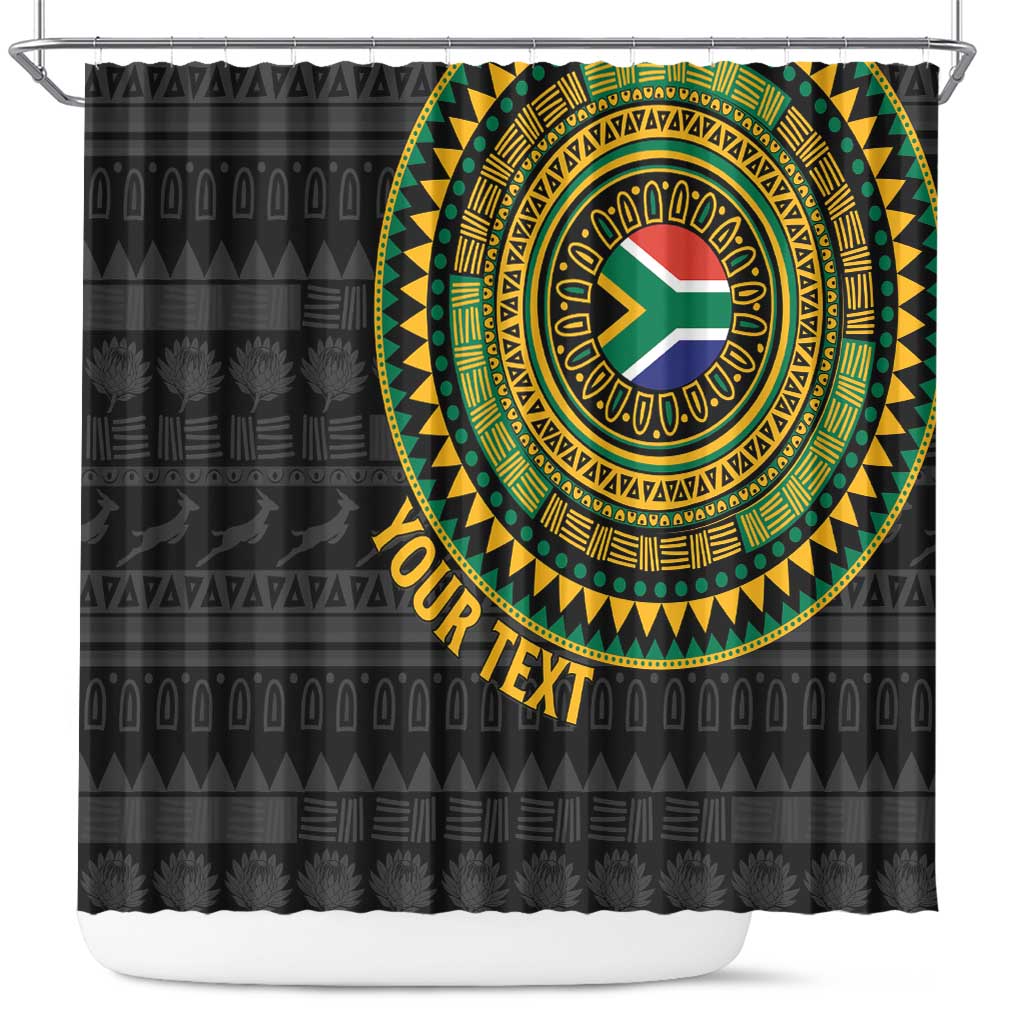 Personalised South Africa Shower Curtain African Tribal Pattern