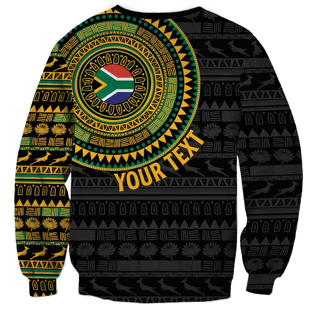 Personalised South Africa Sweatshirt African Tribal Pattern
