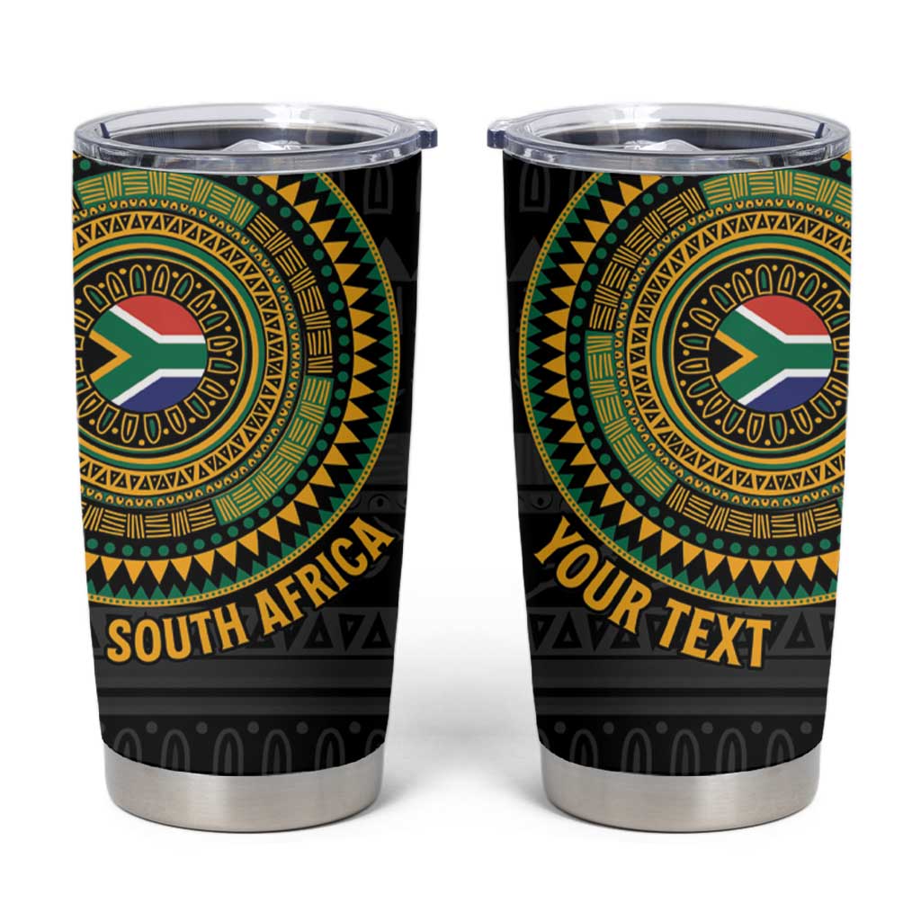 Personalised South Africa Tumbler Cup African Tribal Pattern