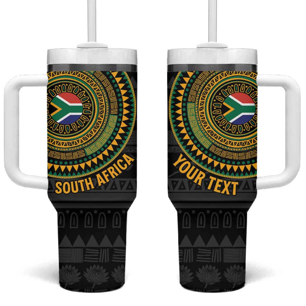 Personalised South Africa Tumbler With Handle African Tribal Pattern