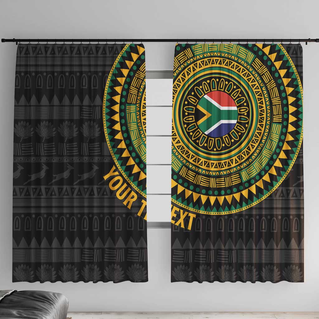 Personalised South Africa Window Curtain African Tribal Pattern