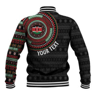 Personalised Kenya Baseball Jacket African Tribal Pattern