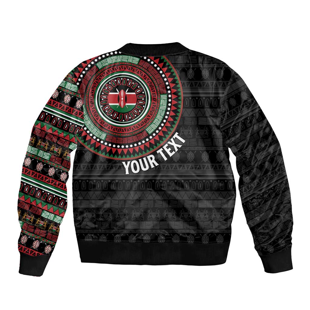 Personalised Kenya Bomber Jacket African Tribal Pattern