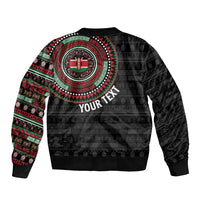 Personalised Kenya Bomber Jacket African Tribal Pattern