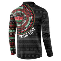 Personalised Kenya Button Sweatshirt African Tribal Pattern