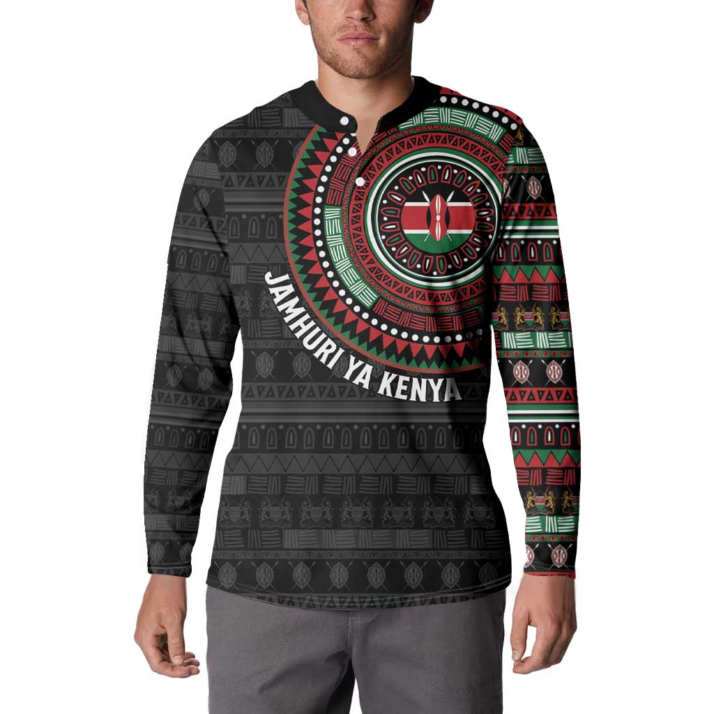 Personalised Kenya Button Sweatshirt African Tribal Pattern