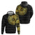 Sankofa Bird Zip Hoodie Adinkra Symbols - Gold Version