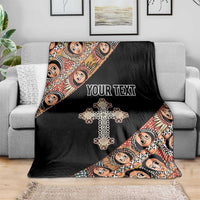 Personalized Ethiopian Orthodox Church Angel Blanket Black Color