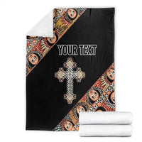 Personalized Ethiopian Orthodox Church Angel Blanket Black Color