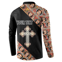 Personalized Ethiopian Orthodox Church Angel Button Sweatshirt Black Color