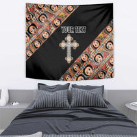 Personalized Ethiopian Orthodox Church Angel Tapestry Black Color